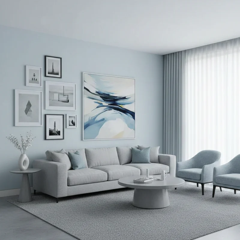 Light Blue and Grey Living Room Ideas