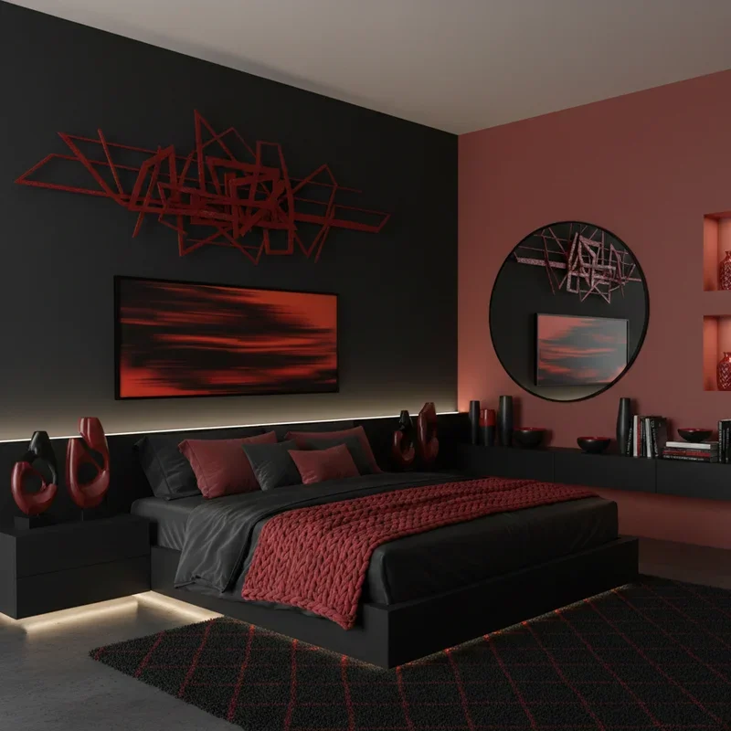 Black and Red Bedroom Ideas