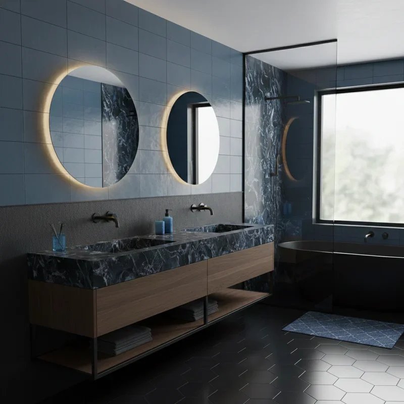 Blue and Black Bathroom Ideas