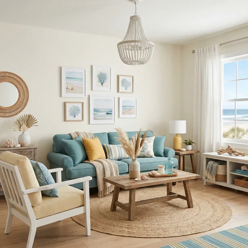 Teal and Yellow Living Room Ideas