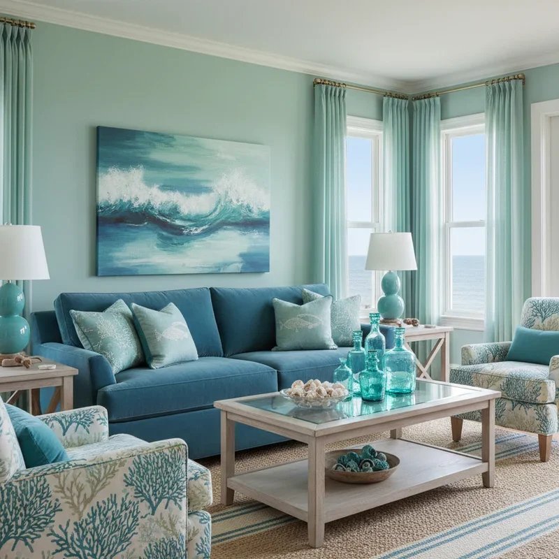 Teal Living Room Ideas