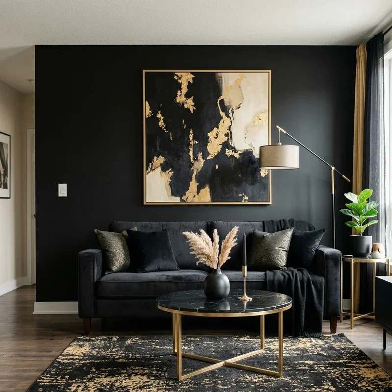 Black and Gold Room Ideas