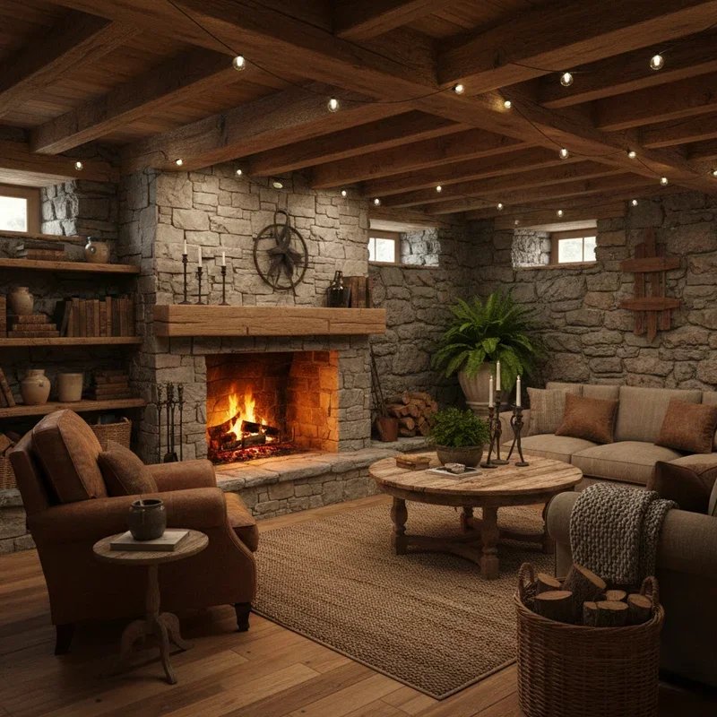 Rustic Basement Ideas