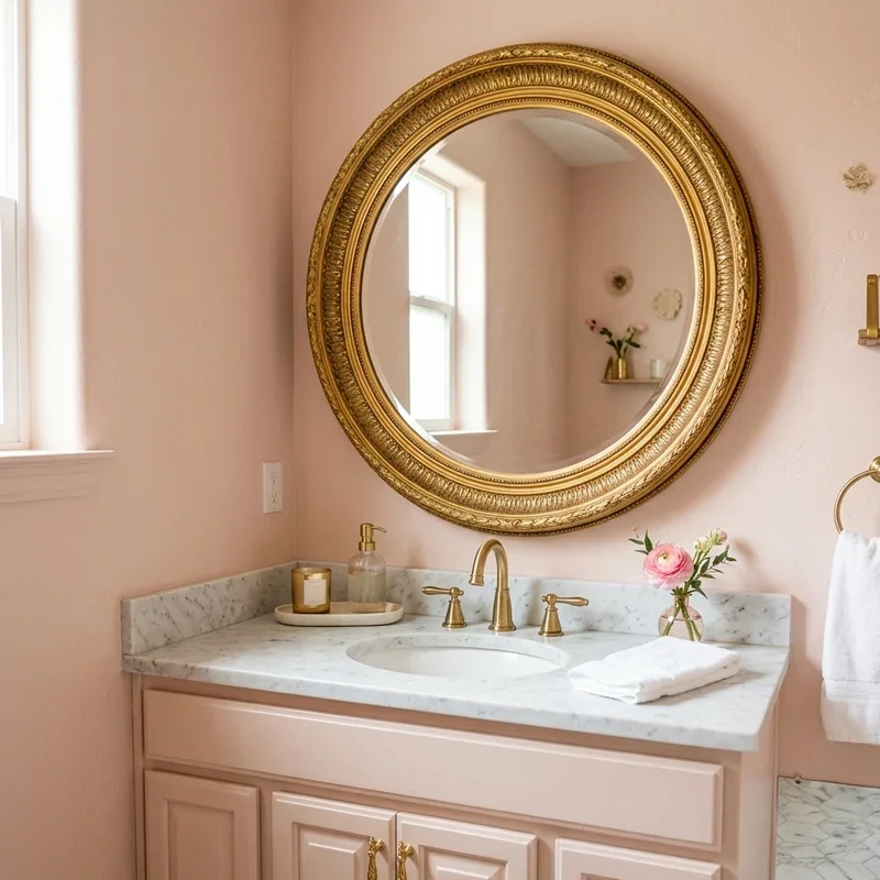 Pink and Gold Bathroom Ideas