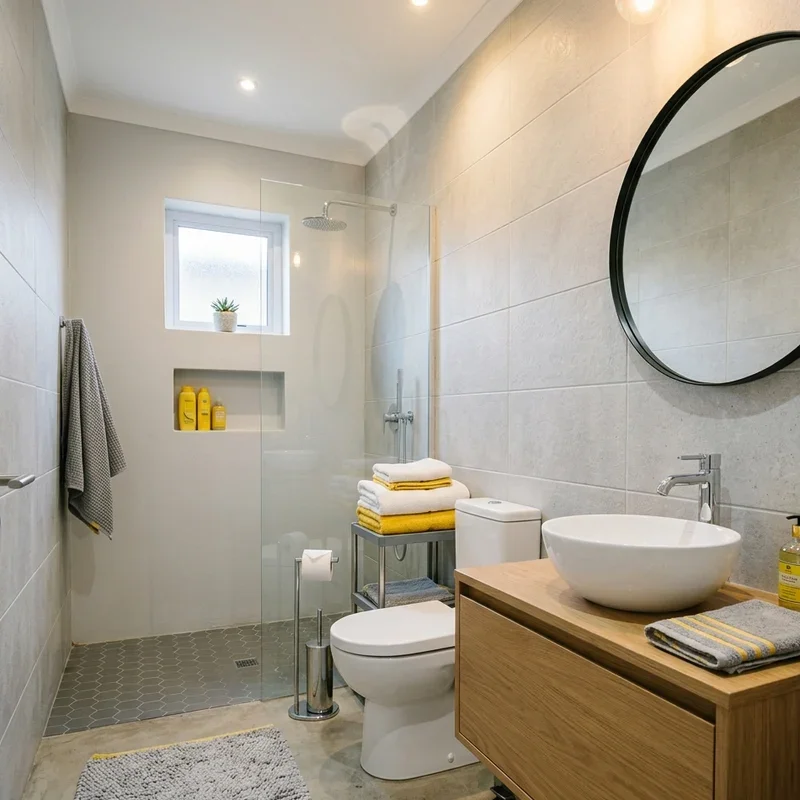 Grey and Yellow Bathroom Ideas