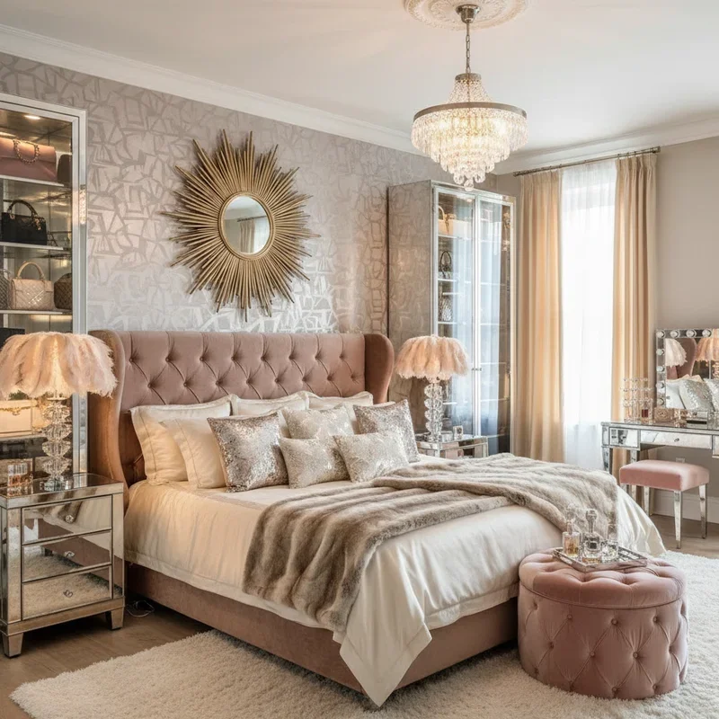 16 Glam Bedroom Ideas for a Sparkling Modern Look