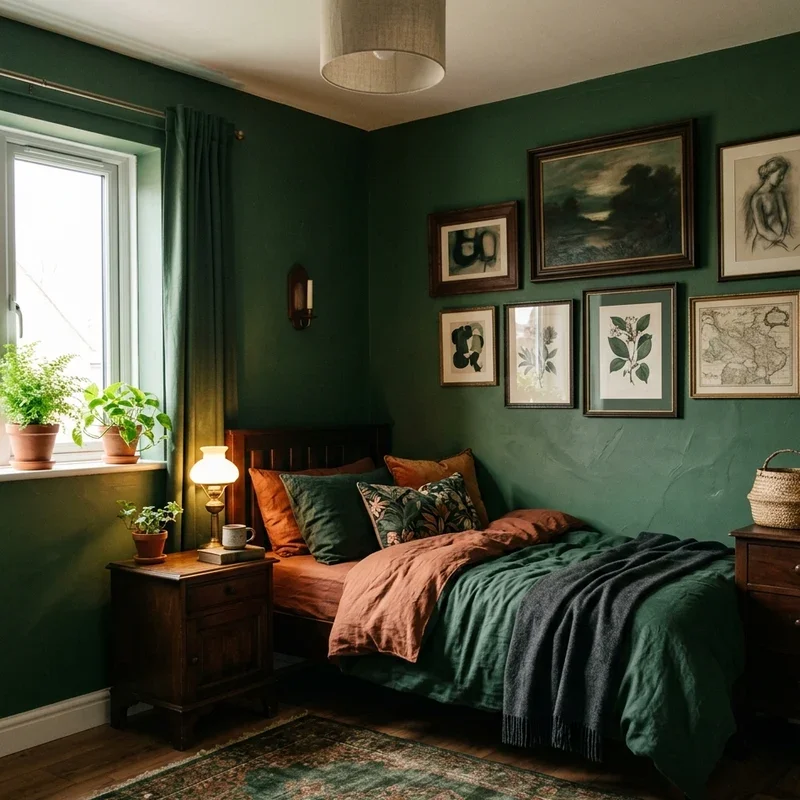Moody Green Bedroom Ideas