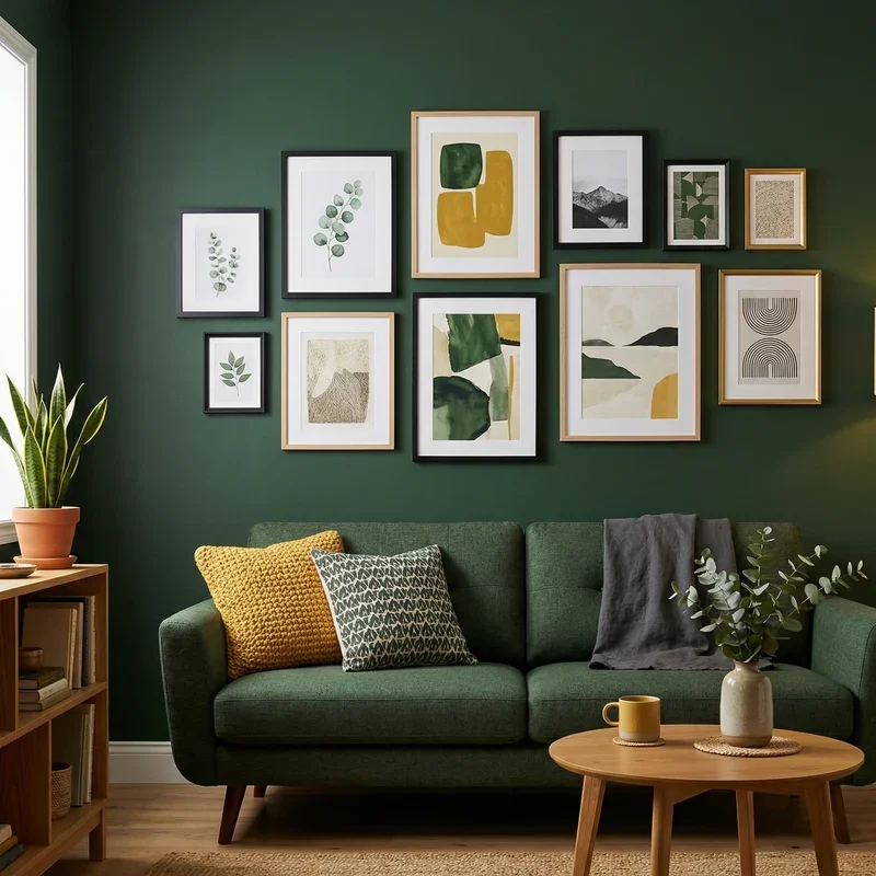 Dark Green and Yellow Living Room Ideas