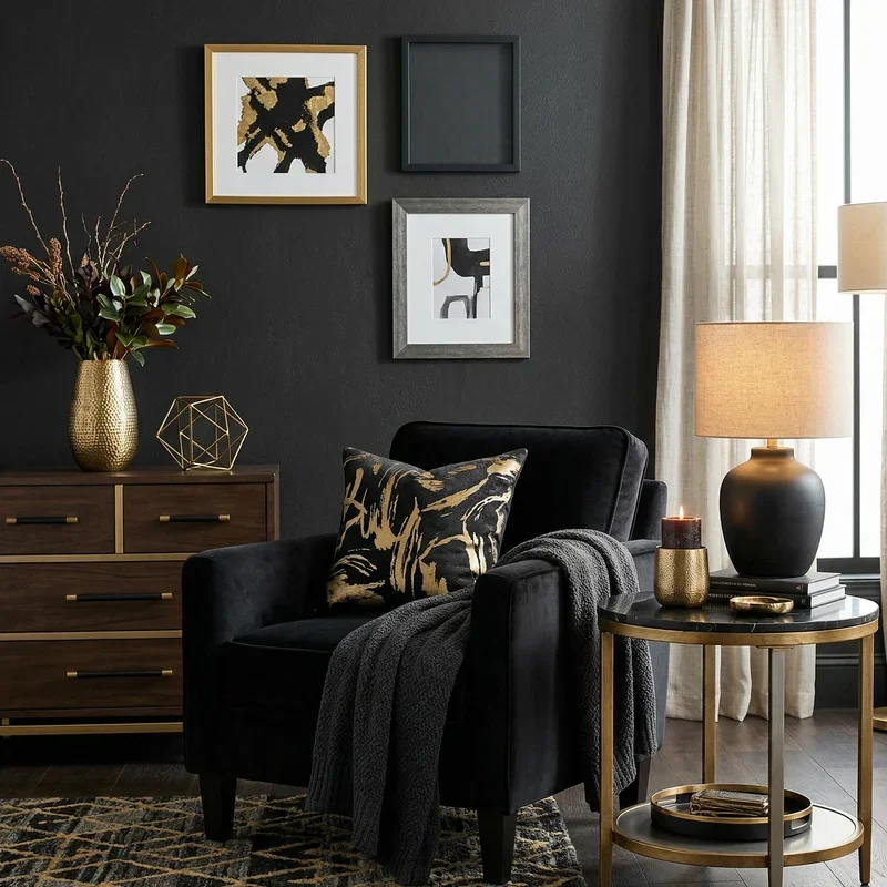 Black and Gold Room Ideas