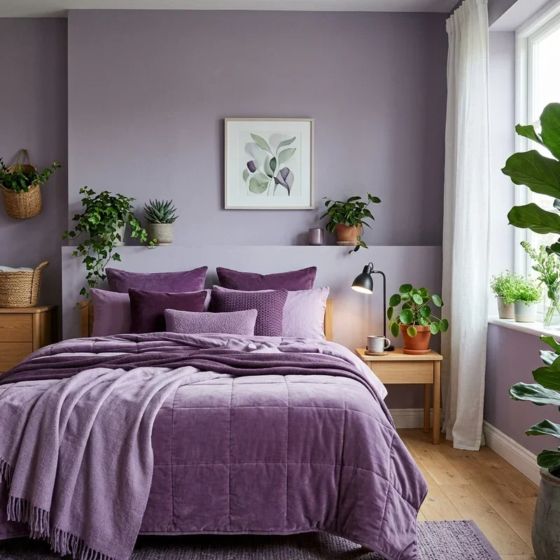Purple and Green Bedroom Ideas