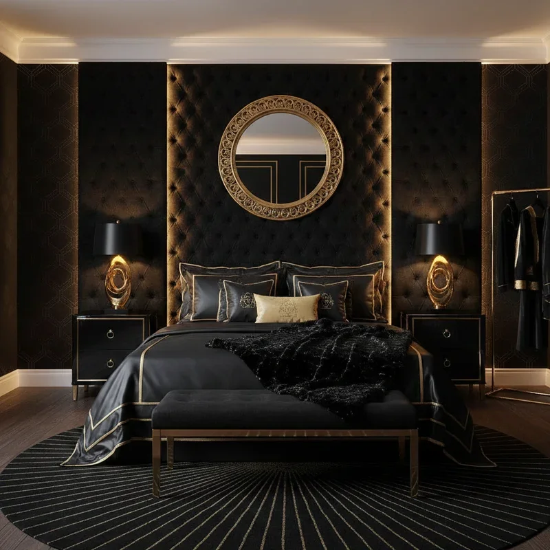 Black and Gold Bedroom Ideas