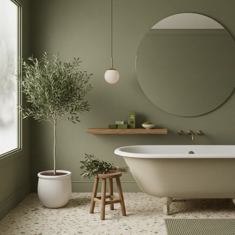 Olive Green Bathroom Ideas