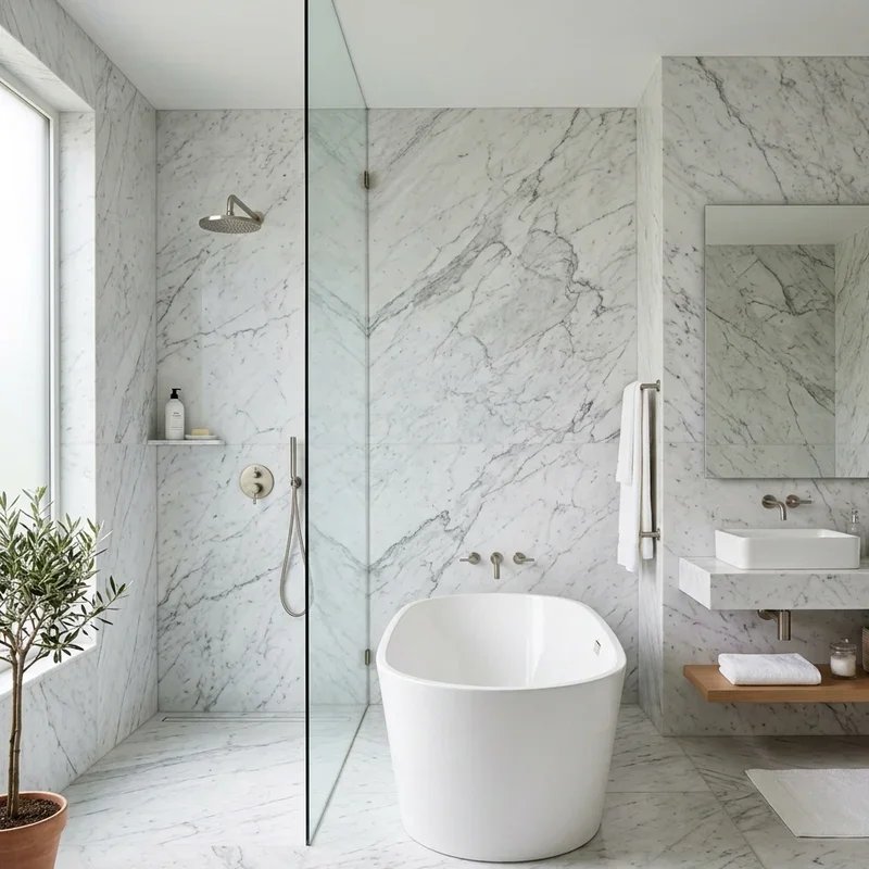 Carrera Marble Bathroom Ideas