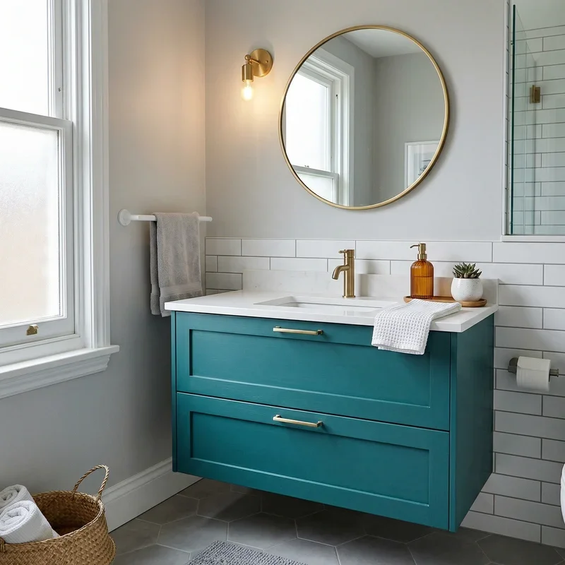 Teal and Grey Bathroom Ideas
