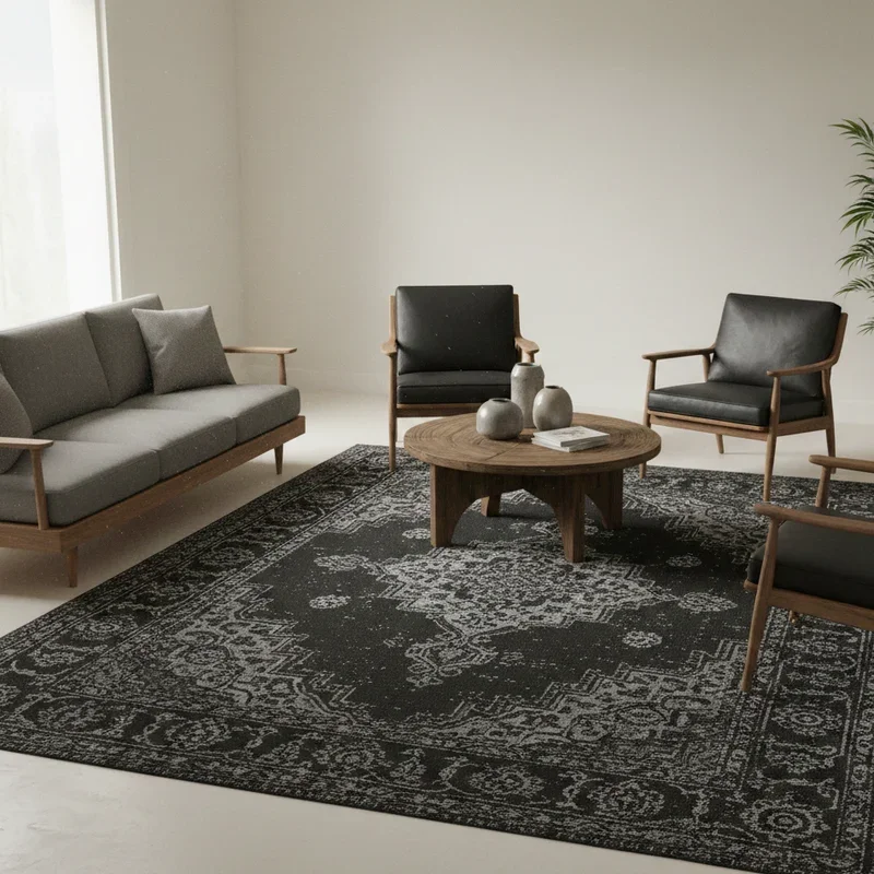 Black Rug Living Room Ideas