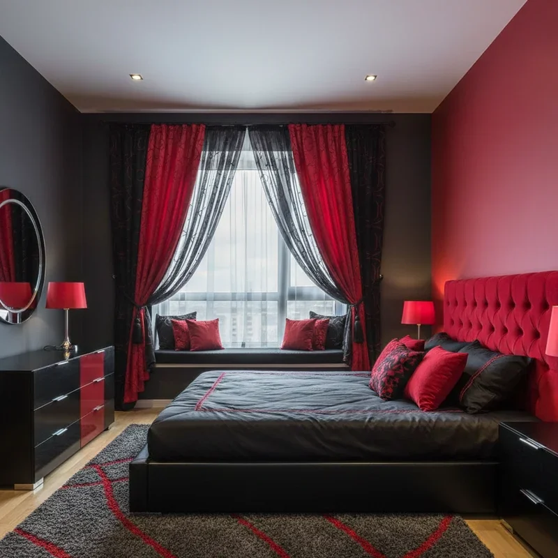 Black and Red Bedroom Ideas