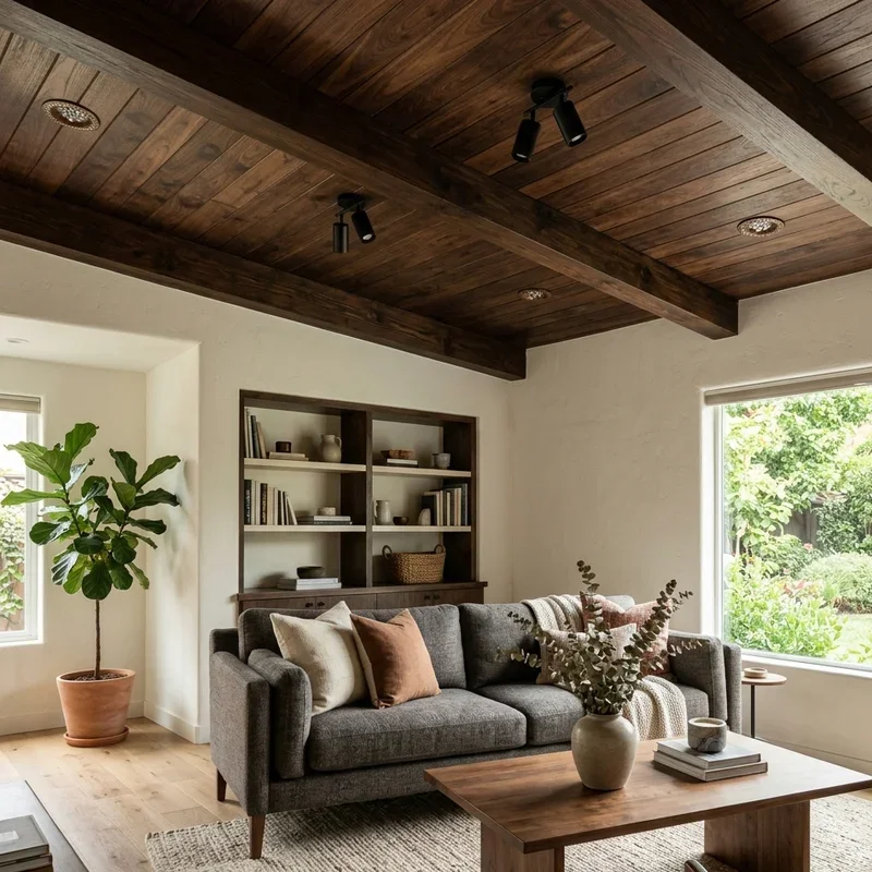 Wood Ceiling Ideas for Living Room