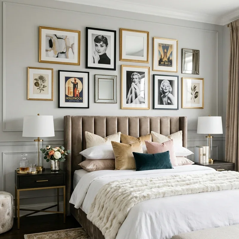 Hollywood Glam Bedroom Ideas