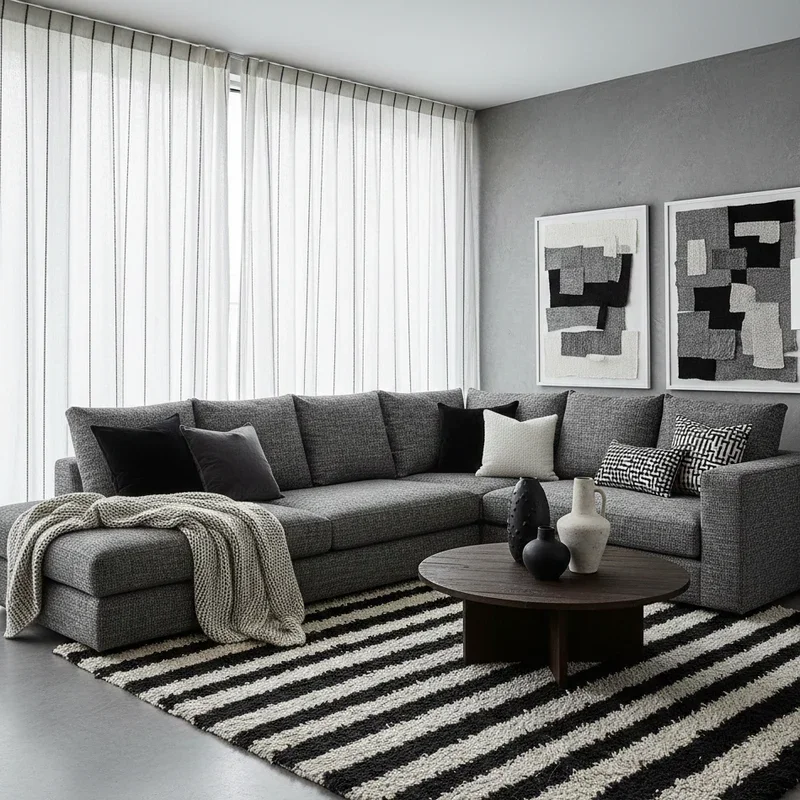Black and White Living Room Ideas