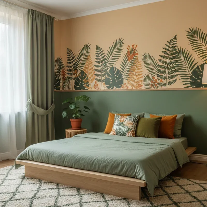 Green and Orange Bedroom Ideas