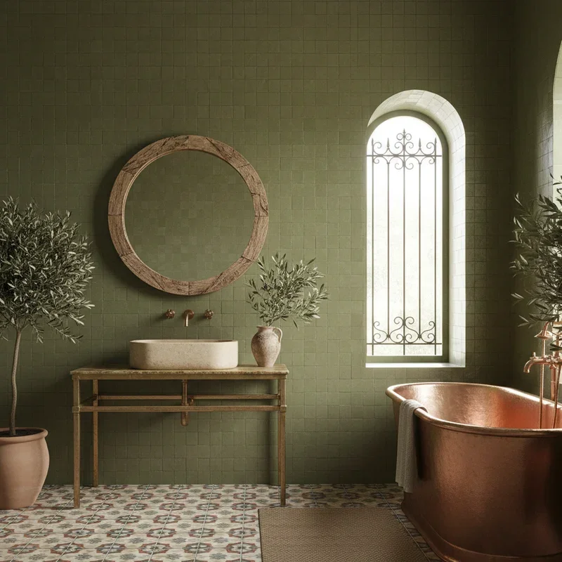 Olive Green Bathroom Ideas