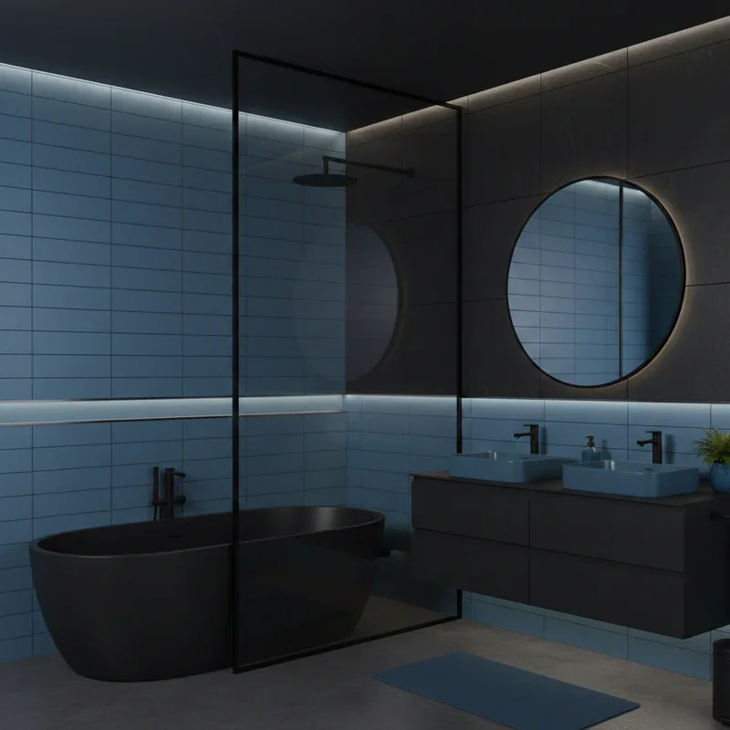 Blue and Black Bathroom Ideas