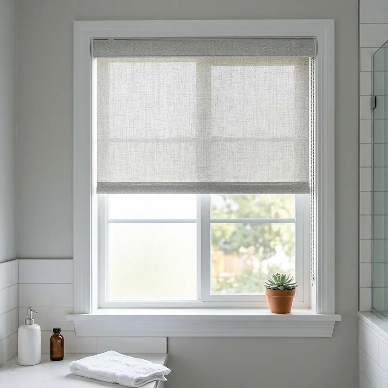 Modern Bathroom Window Curtain Ideas