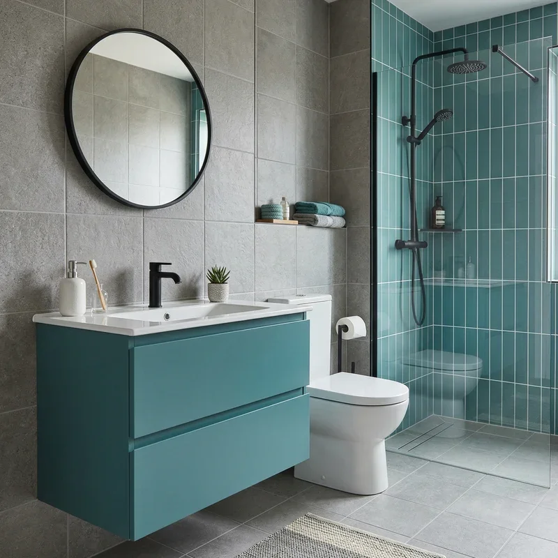 Teal and Grey Bathroom Ideas