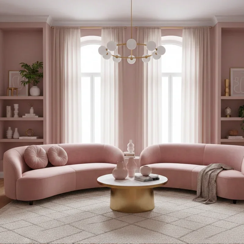 Pink Living Room Ideas