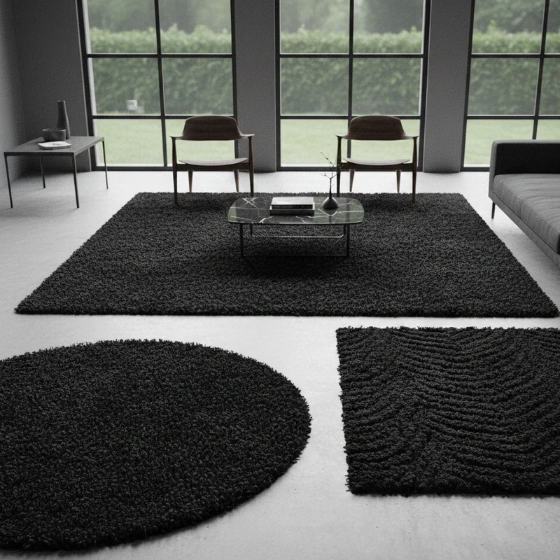 Black Rug Living Room Ideas