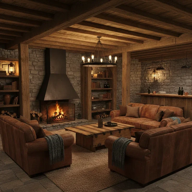 Rustic Basement Ideas