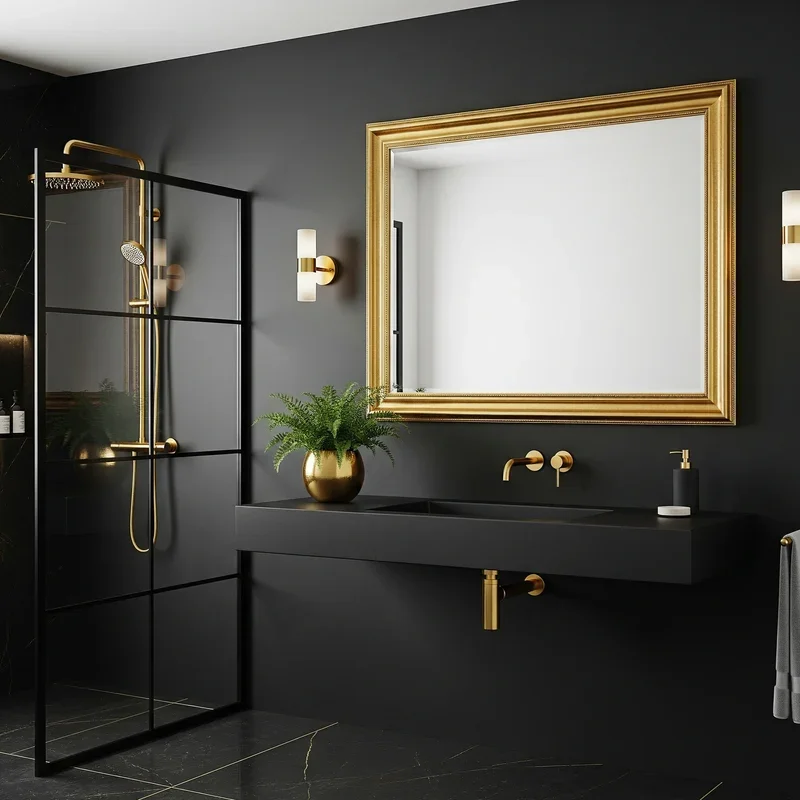 16 Black and Gold Bathroom Ideas for Glamorous Style