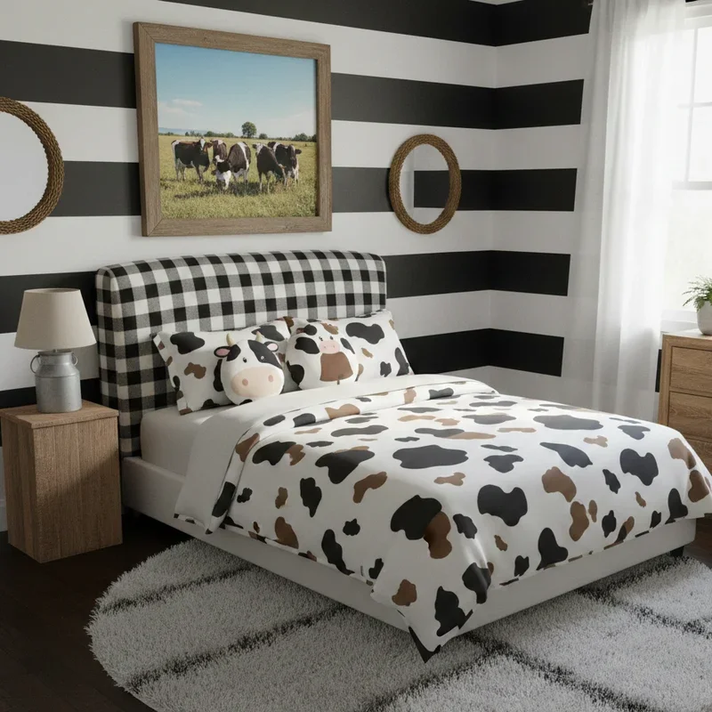 16 Cow Themed Bedroom Ideas for Cute Rustic Farm Style