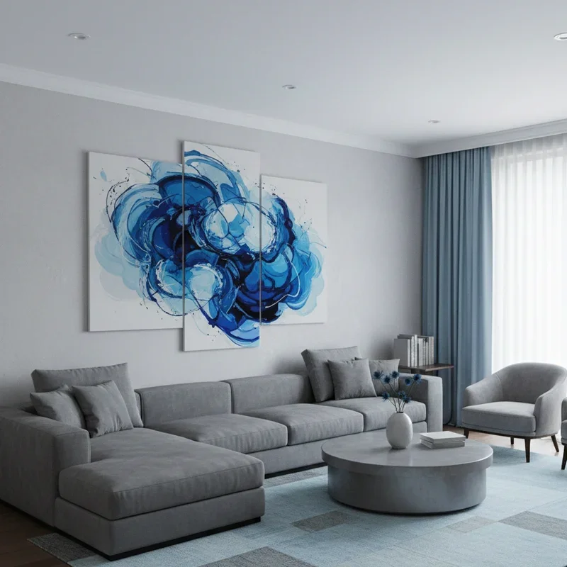 Blue and Grey Living Room Ideas