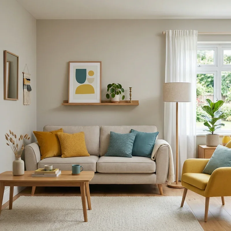 Teal and Yellow Living Room Ideas