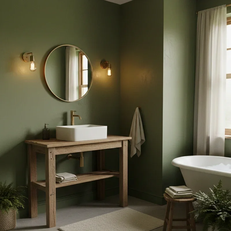 Olive Green Bathroom Ideas