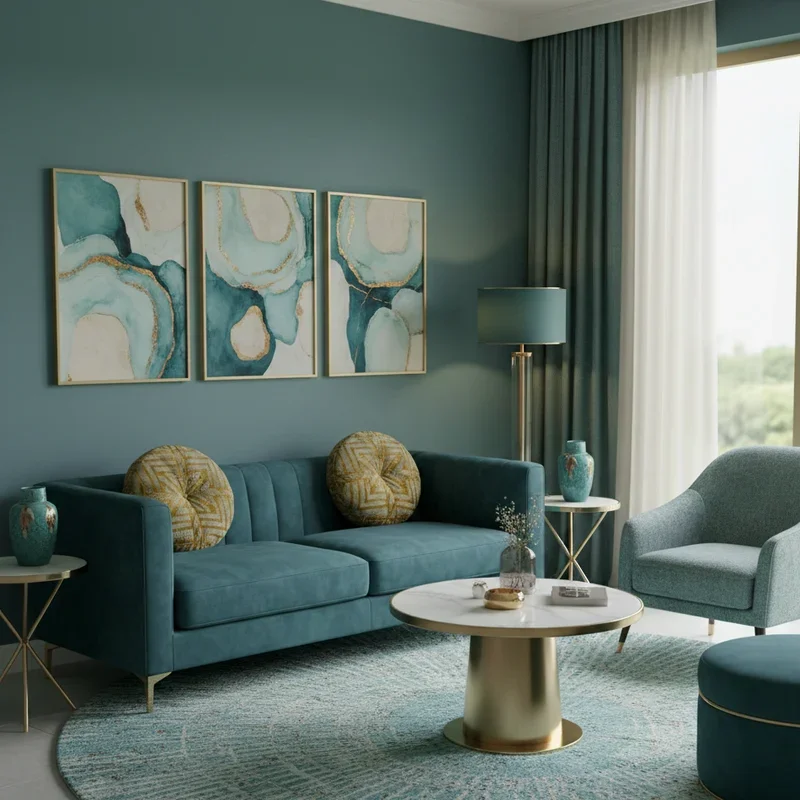 Teal Living Room Ideas
