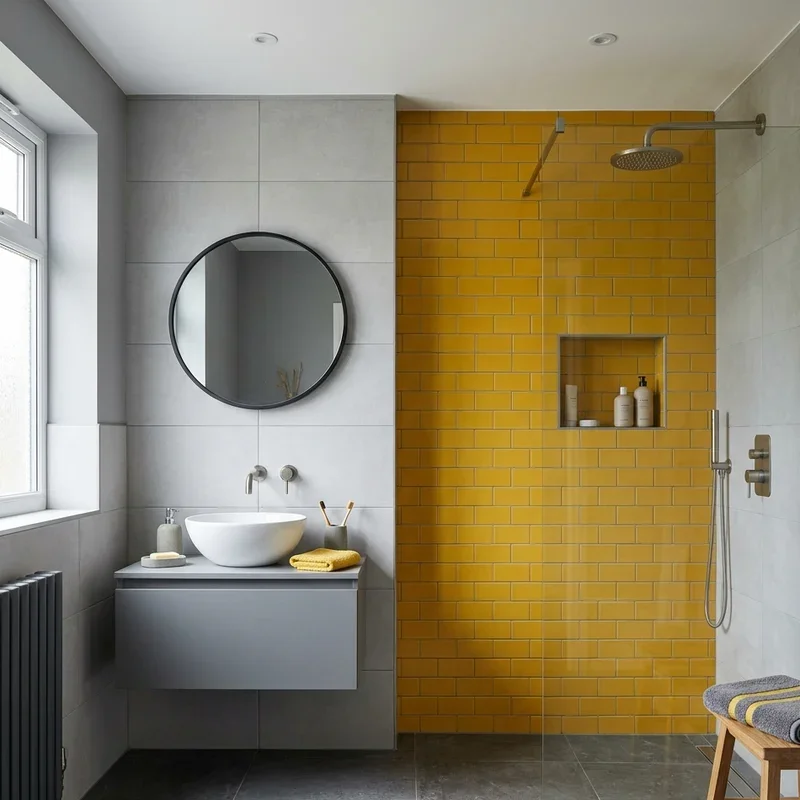 Grey and Yellow Bathroom Ideas