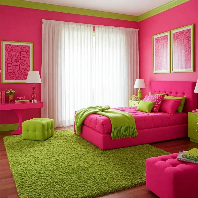 20 Hot Pink and Lime Green Bedroom Ideas to Love