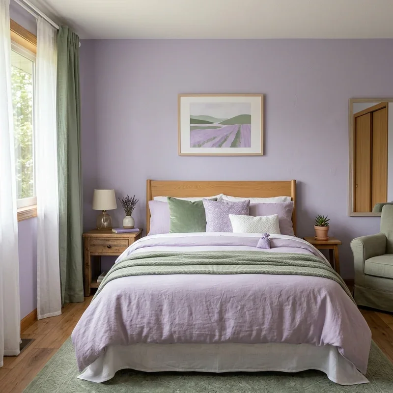 Purple and Green Bedroom Ideas
