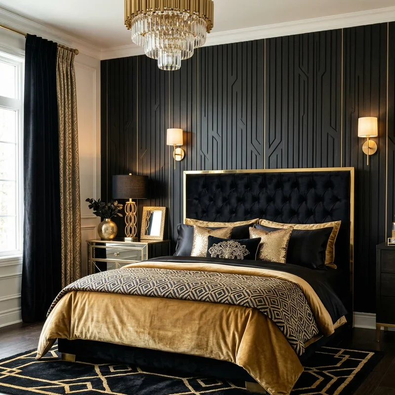 Black and Gold Room Ideas