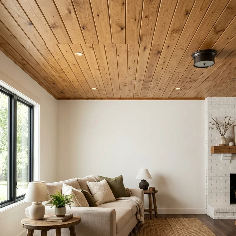 Wood Ceiling Ideas for Living Room