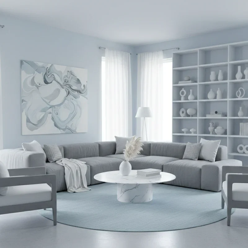 Light Blue and Grey Living Room Ideas