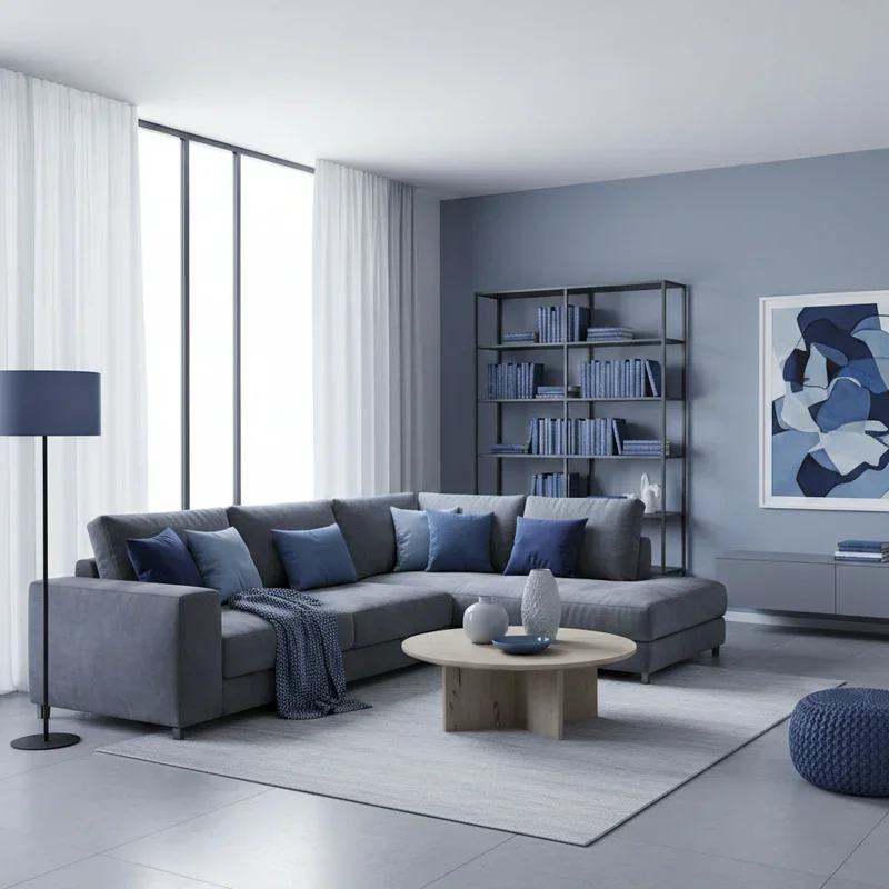 16 Blue and Grey Living Room Ideas for Modern Style