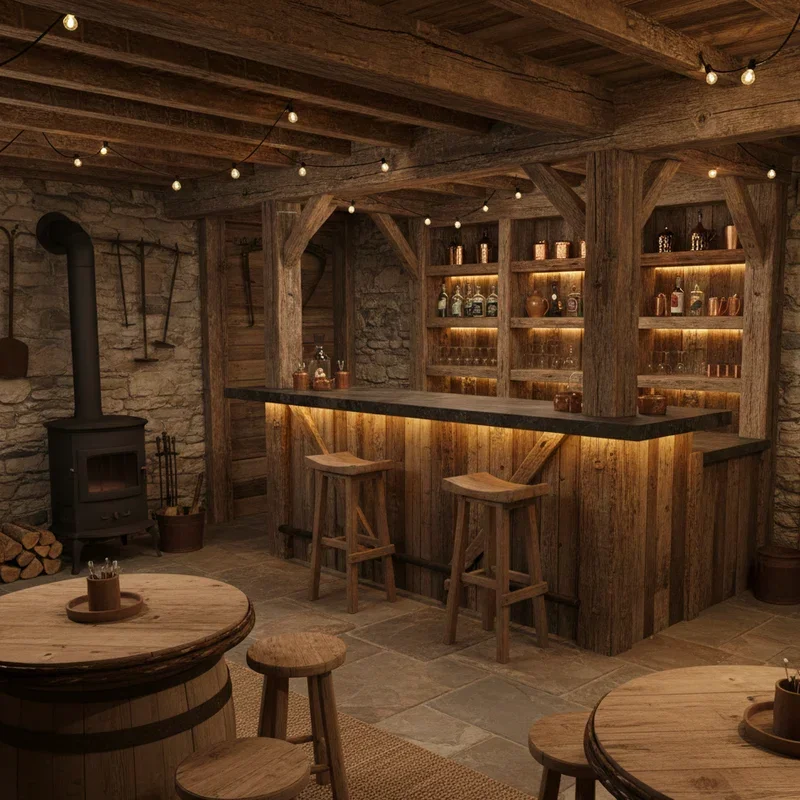 Rustic Basement Ideas