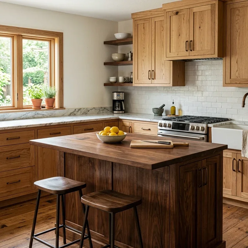Natural Wood Kitchen Cabinets Ideas