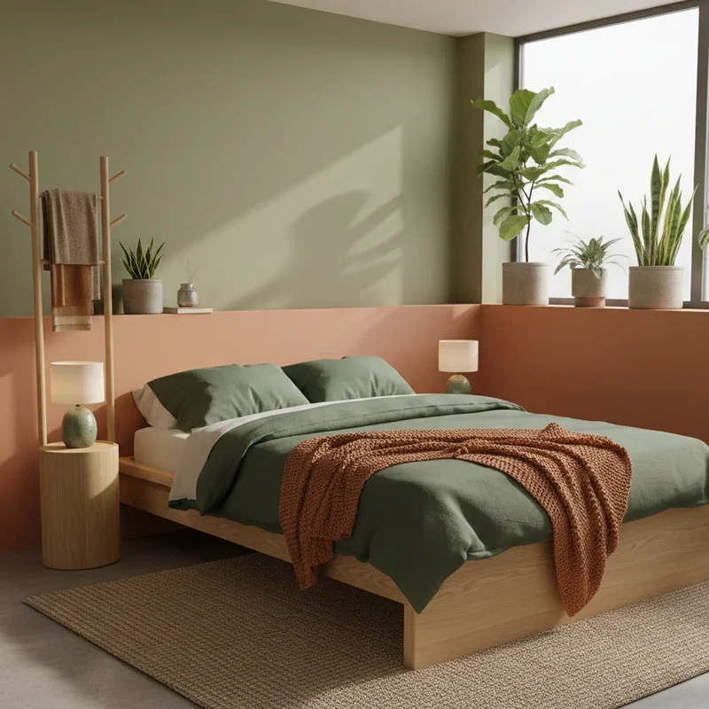 Green and Orange Bedroom Ideas