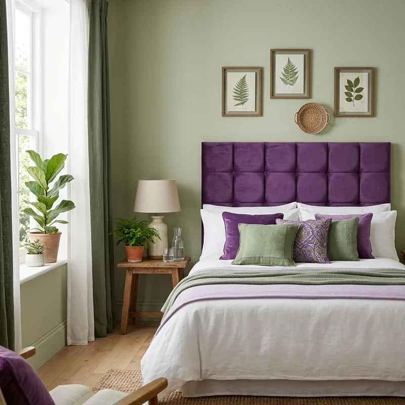 Purple and Green Bedroom Ideas