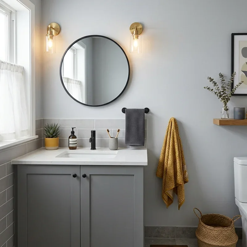 Grey and Yellow Bathroom Ideas