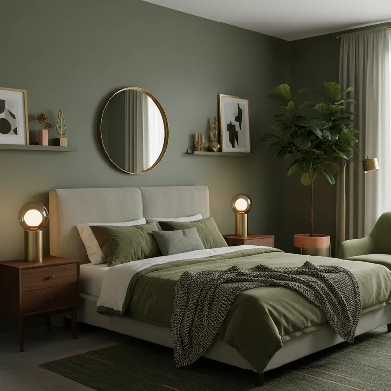 Olive Green Bedroom Ideas